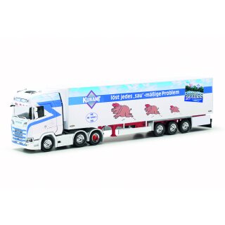 Herpa 317474 Scania CS 20 HD Kühlkoffer-Sattelzug, Kurant Fleisch  Maßstab 1:87