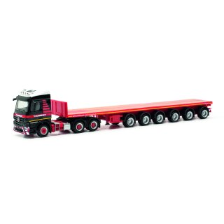 Herpa 317504 MB Arocs StSp. 3a mit Ballastauflieger 6a, Mammoet (NL) Maßstab 1:87