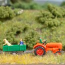 *Busch 50052 Allgaier A 111 L mit Einachsanhänger und Figuren, 1955  Maßstab 1:87