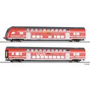 Tillig 01088 2er Set Doppelstockwagen mit Steuerwagen,...