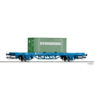 Tillig 17486 START-Containertragwagen Lgs der MAV, beladen mit einem 20‘ Container, Ep. VI Spur TT