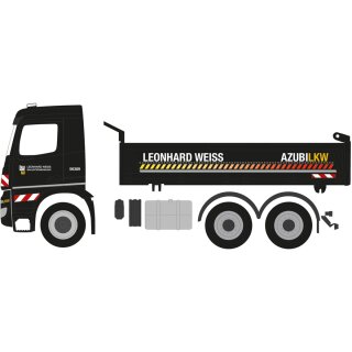 Herpa 952408 Mercedes Benz Arocs Kipper 3a, Leonhard Weiss/Ausbildung Maßstab 1:87