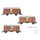 Hädl 115613 Sammlerset #7, 3er Set gedeckte Güterwagen mit Kühen, DR, Ep.III  Spur TT