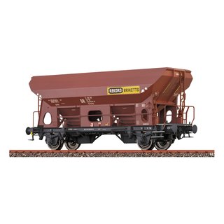 BRAWA 49552 Spur H0 Offener Güterwagen Ommstu, Rekord Briketts, DR, Ep. IV