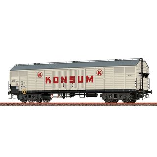 BRAWA 50412 Spur H0 Gedeckter Güterwagen Gags-v, DR, Ep.IV, Konsum