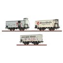 BRAWA 50938 Spur H0 3er Set gedeckte Güterwagen G10,...