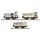 BRAWA 50938 Spur H0 3er Set gedeckte Güterwagen G10, Biermarken, DB, Ep.III