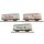 BRAWA 50940 Spur H0 3er Set gedeckte Güterwagen Tnf, Biermarken, DB, Ep.III