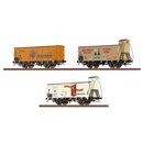 BRAWA 50944 Spur H0 3er Set gedeckte Güterwagen G10,...