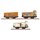 BRAWA 50944 Spur H0 3er Set gedeckte Güterwagen G10, Ostalgische Marken