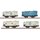 BRAWA 50946 Spur H0 4er Set gedeckte Güterwagen, Milchwagen, DB, Ep.III