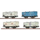 BRAWA 50947 Spur H0 4er Set gedeckte Güterwagen,...
