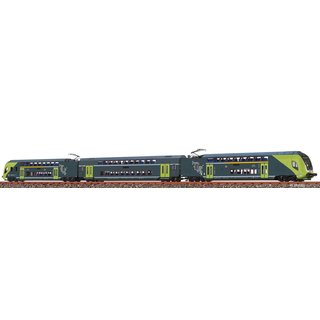 BRAWA 64548 Spur N 3er Set Doppelstockeinheit TWINDEXX VARIO, NAH.SH, Ep.VI