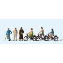 Preiser 12484 Passanten und Radfahrer. Um 1936  Spur H0
