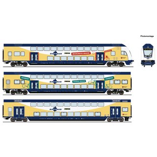 Roco 6210105 3-tlg. Set: Doppelstockwagen, metronom, Ep. VI  Spur H0