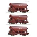 Roco 6600078 3-tlg Set: Schwenkdachwagen, CD Cargo, Ep....