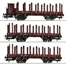 Roco 6600041 3-tlg. Set: Rungenwagen, DRG, Ep. II  Spur H0