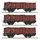 Roco 6600075 3-tlg. Set: Offene Güterwagen, DB, Ep. III  Spur H0