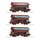 Roco 77052 3-tlg. Set: Schwenkdachwagen, DB, Ep. IV  Spur H0