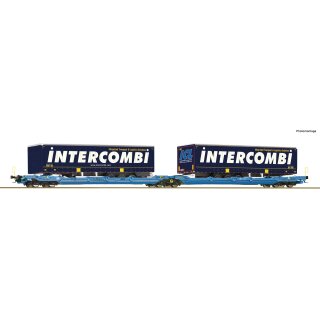 Roco 6600035 Doppeltaschen-Gelenkwagen T3000e, EUROWAGON, Ep. VI  Spur H0