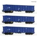 Roco 6600100 3-tlg. Set: Offene Güterwagen, PKP...