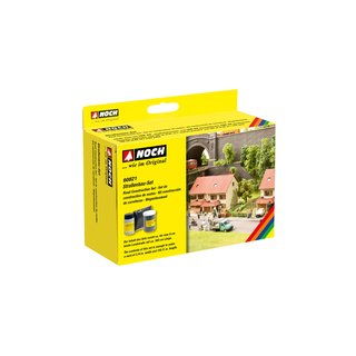 Noch 60821 Start-Set Straßenbau, Dose 250g, Flasche 125ml, graue Acryl-Straßenfarbe