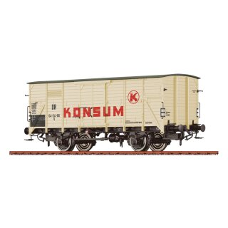 Brawa 50765 Spur H0 Gedeckter Güterwagen G, Konsum,  DR, Ep. IV
