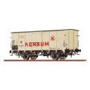Brawa 50765 Spur H0 Gedeckter Güterwagen G, Konsum,  DR,...
