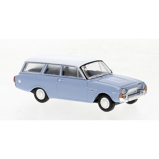 Brekina 19475 Ford Taunus P3 Turnier, hellblau/weiß  1964  Maßstab: 1:87