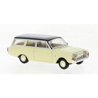 Brekina 19477 Ford Taunus P3 Turnier, beige/grau  1964  Maßstab: 1:87