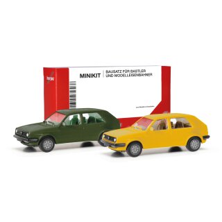 Herpa 012195-010 MiKi VW Golf II 4-türig, olivgrün/ginstergelb  Maßstab 1:87