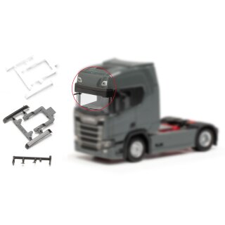 Herpa 054485 Zubehör Sonnenblende groß, Scania CR/CS, 4x schwarz, 4x weiß  Maßstab 1:87
