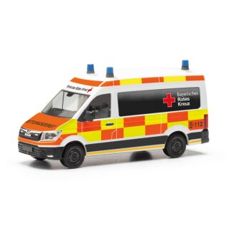 Herpa 097918 MAN TGE KTW, Bayerisches Rotes Kreuz  Maßstab 1:87