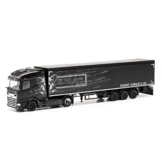 Herpa 317603 DAF XG Schubboden-Sattelzug, S.W.A.T.  Maßstab 1:87