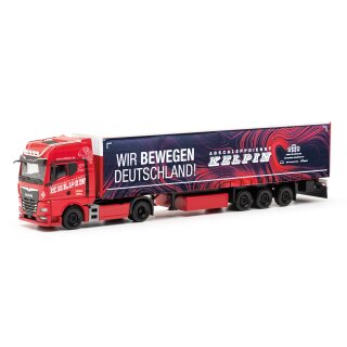Herpa 317771 MAN TGX GX Gardinenplanen-Sattelzug, Kelpin/Wir bewegen Deutschland  Maßstab 1:87