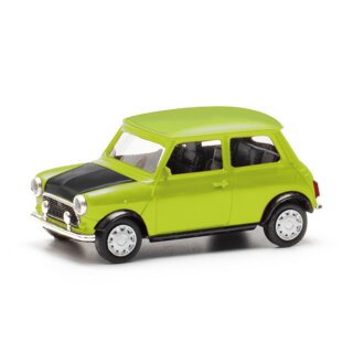 Herpa 421140 Mini Cooper Rechtslenker mit 2 Zusatzscheinwerfern, hellgrün  Maßstab 1:87