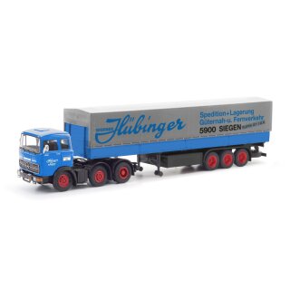 Herpa 87MBS026253 MB LPS 2032 Planen-Sattelzug, Hübinger  Maßstab 1:87