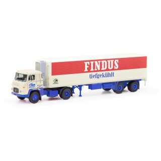 Herpa 87MBS026390 Scania Vabis LB 76 Kühlkoffer-Sattelzug, Töns / Findus  Maßstab 1:87