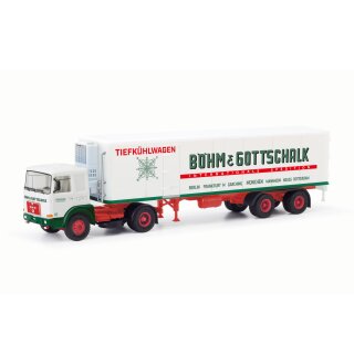 Herpa 87MBS026420 MAN F8 Kühlkoffer-Sattelzug, Böhm & Gottschalk  Maßstab 1:87
