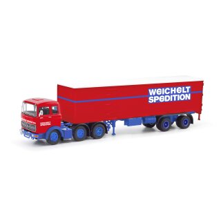 Herpa 87MBS026444 MB LPS 2032 Koffer-Sattelzug, Weichelt Spedition  Maßstab 1:87