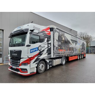 Herpa 958073 MAN TGX GX Gardinenplanen-Sattelzug 2a/3s , Schauplatz Eisenbahn, ECL24  Maßstab 1:87