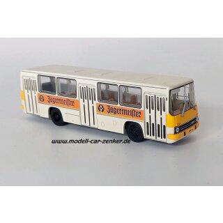 Zenker 03-392 Ikarus 260 Nahverkehr Halberstadt mit Jägermeister-Werbung und DDR-Kennzeichen Maßstab 1:87