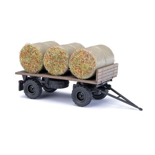 Busch 53018 HW 60 Anhänger mit Strohballen, Niederdruckbereifung, 1987 Maßstab 1:87