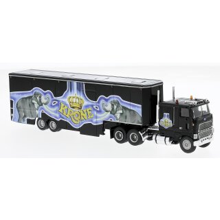 Brekina 85860 Ford CLT 9000 Sattelzug, 1978 Veranstaltungstruck Circus Krone Maßstab: 1:87