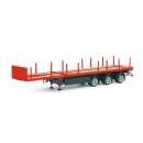 Herpa 076050-002 Nooteboom Teletrailer 3-achs, rot...