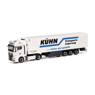 Herpa 318020 MAN TGX GX Kühlkoffer-Sattelzug, Kühn Kühltransporte  Maßstab 1:87
