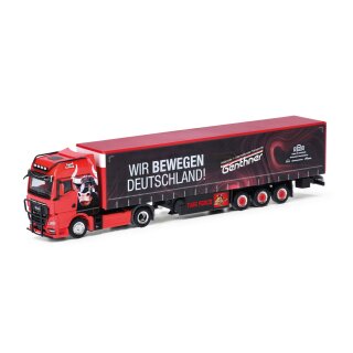 Herpa 318075 MAN TGX GX Gardinenplanen-Sattelzug, Genthner/Wir bewegen Deutschland Maßstab 1:87