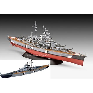 Revell 05637 Geschenkset  The Legendary Bismarck Maßstab 1:700 und 1:1200