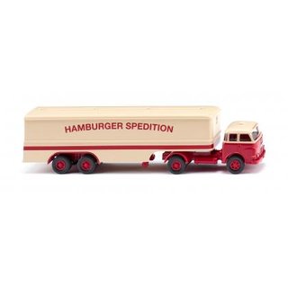 Wiking 051329 MAN Pausbacke Koffersattelzug, Hamburger Spedition  Maßstab 1:87