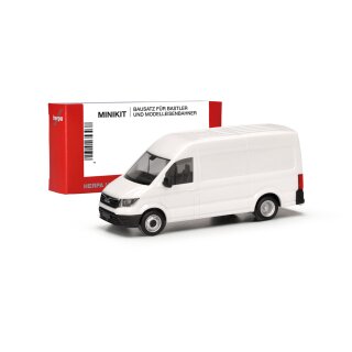 Herpa 014021 MiKi MAN TGE Kasten HD, mit Zwillingsbereifung, weiß  Maßstab 1:87